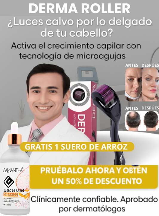 Derma Roller - Activa el crecimiento desde la raíz con microagujas