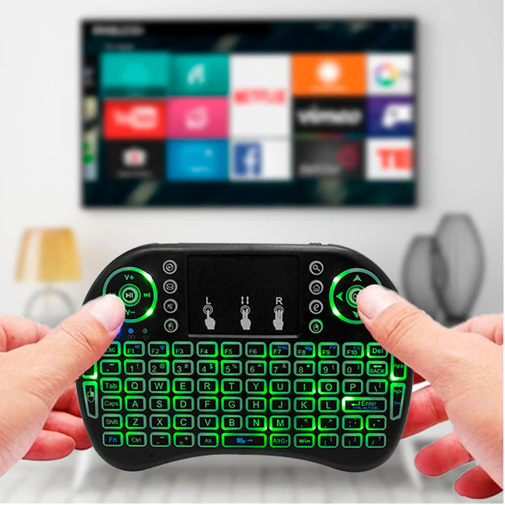 Mini Teclado Inalámbrico Iluminado Para Smart Tv PC Android Tv XBOX