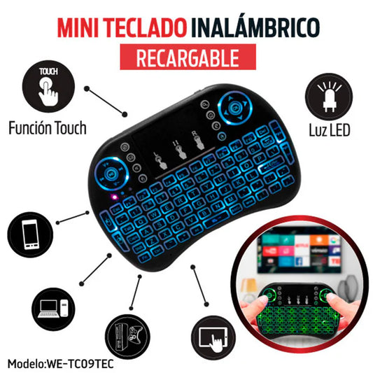 Mini Teclado Inalámbrico Iluminado Para Smart Tv PC Android Tv XBOX
