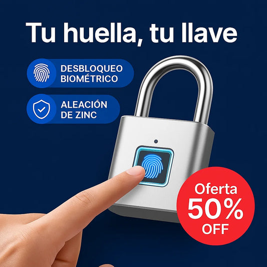 Candado Biométrico Inteligente – Seguridad en 0.5 segundos con tu huella
