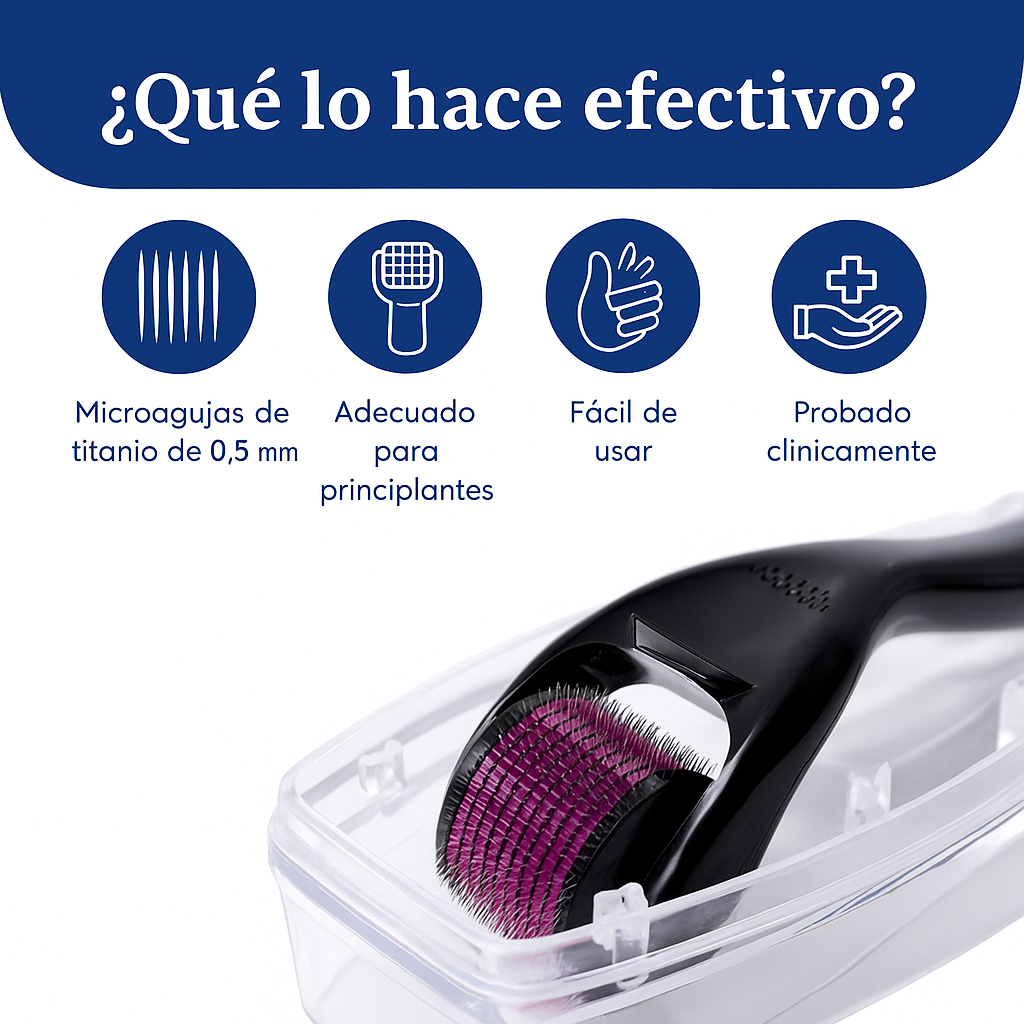 Derma Roller - Activa el crecimiento desde la raíz con microagujas
