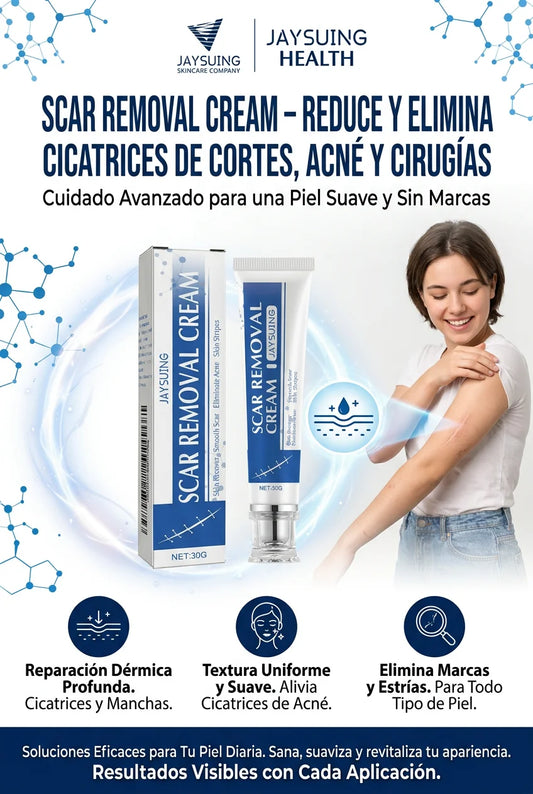 Scar Removal Cream – Reduce y Elimina Cicatrices de Cortes, Acné y Cirugías