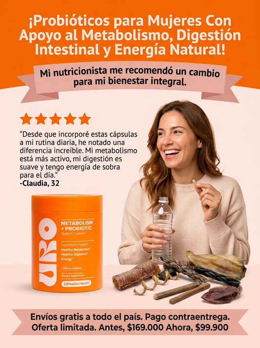 Probióticos para Mujeres  Con Apoyo al Metabolismo, Digestión Intestinal y Energía Natural