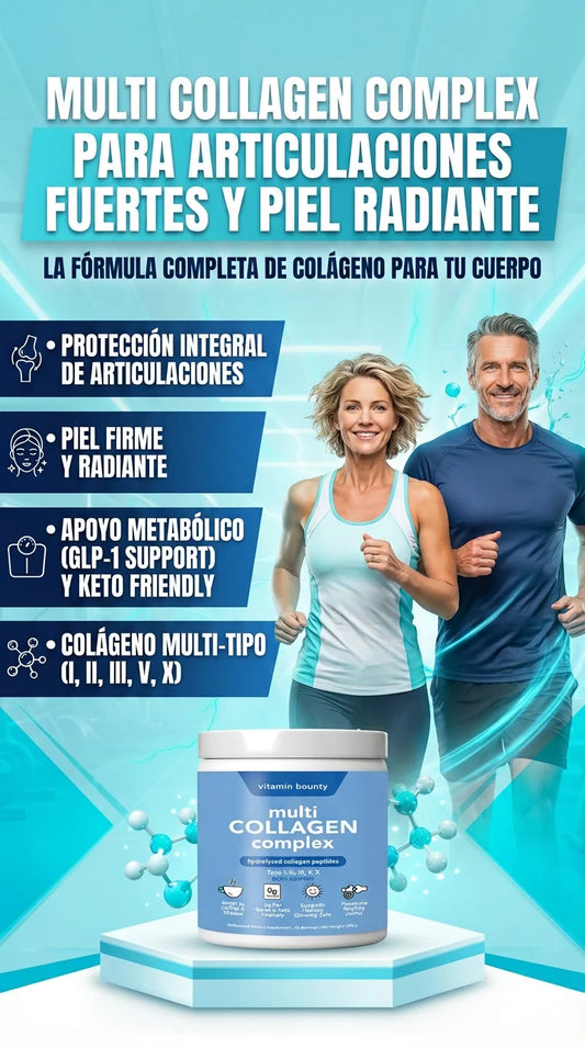 Multi Collagen Complex – Articulaciones Fuertes, Piel Radiante  y apoyo envejecimiento prematuro