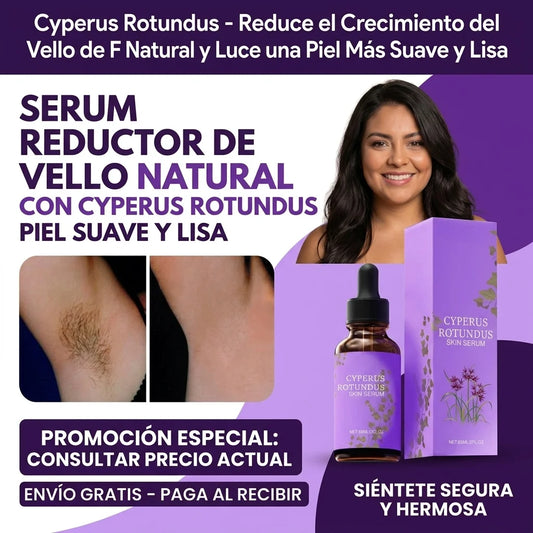 Cyperus Rotundus - Reduce el Crecimiento del Vello de Forma Natural y Luce una Piel Más Suave y Lisa