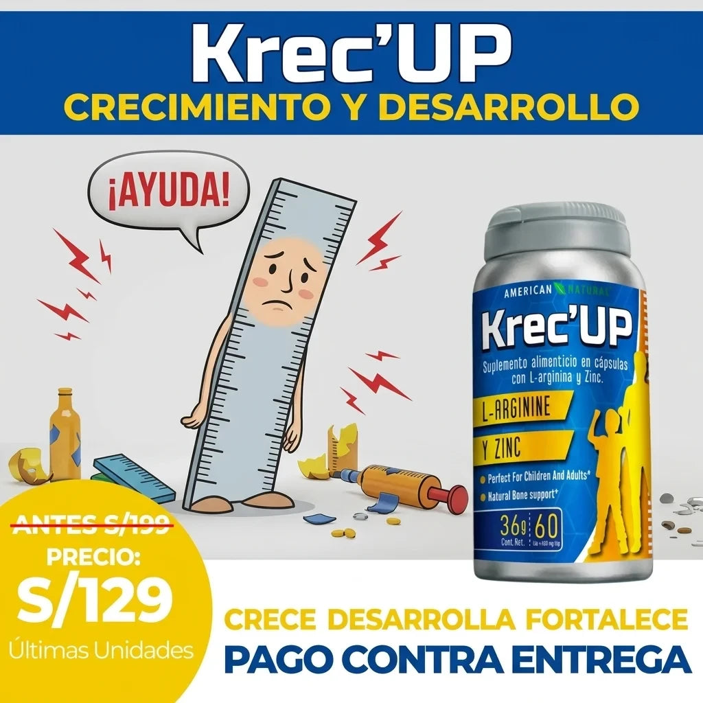 Krec’UP –  Apoya el Crecimiento Saludable y Desarrollo Físico con Nutrientes Clave