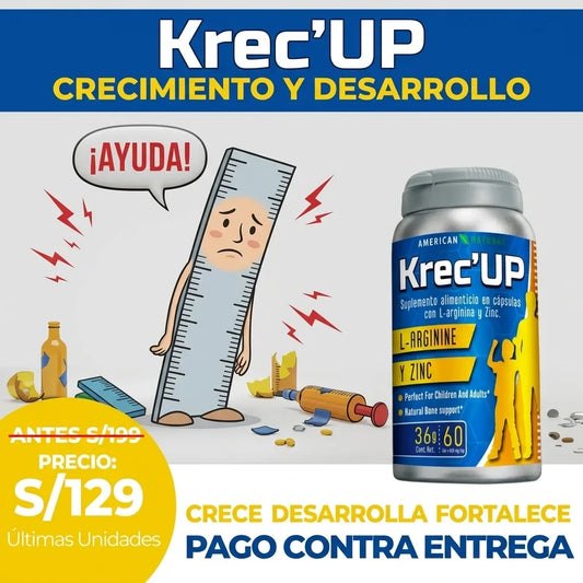 Krec’UP –  Apoya el Crecimiento Saludable y Desarrollo Físico con Nutrientes Clave