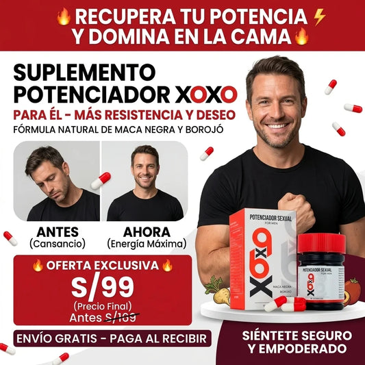 XOXO – Más Potencia, Más Resistencia y Mejor Rendimiento Sexual
