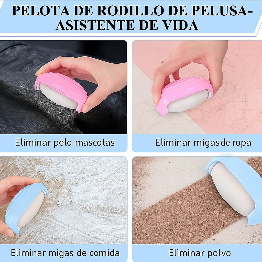 2X1 Rodillo Saca Pelusa - Portátil y Fácil de Limpiar