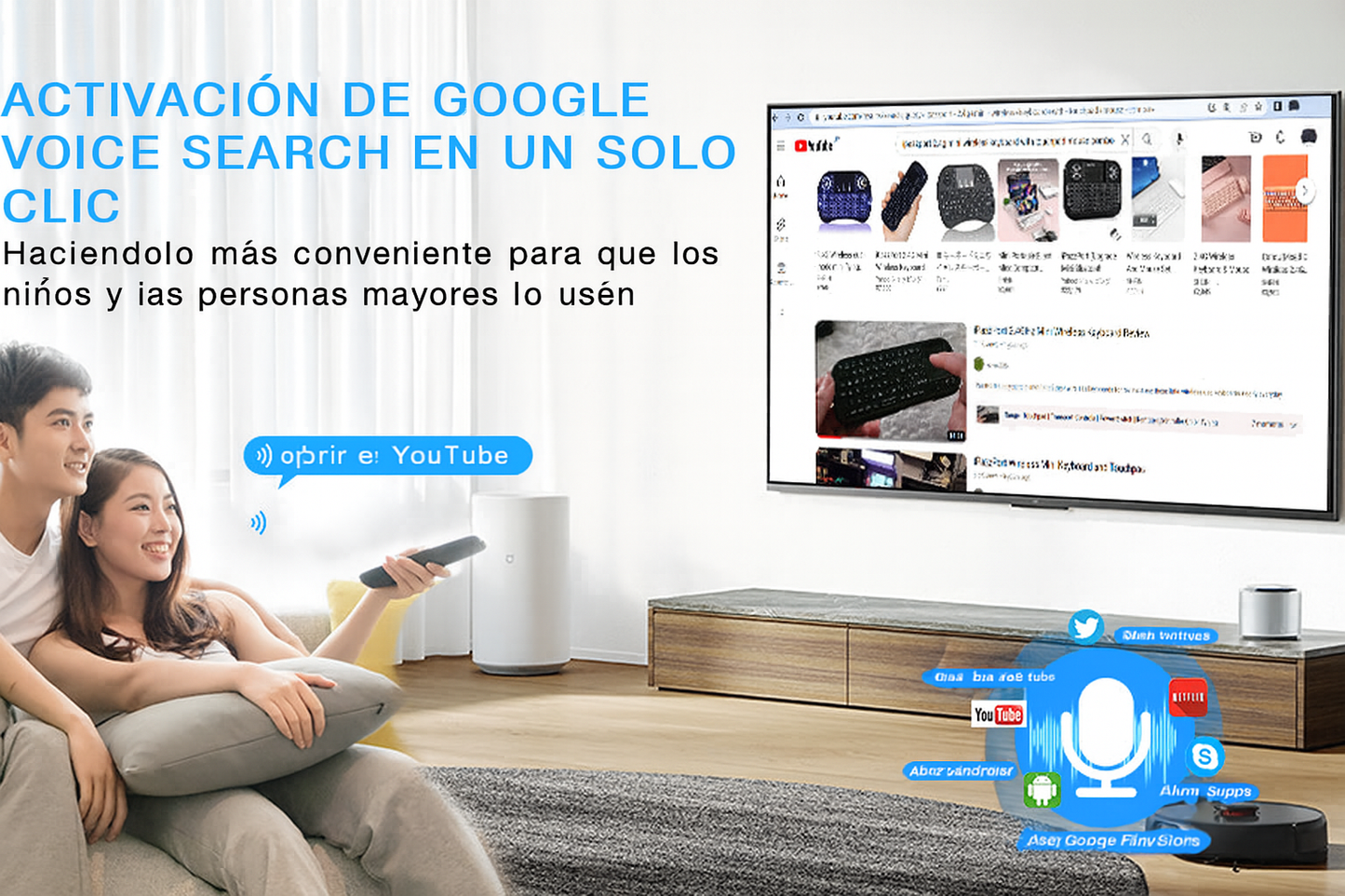 CONTROL REMOTO UNIVERSAL CON TECLADO (Recargable Portátil)