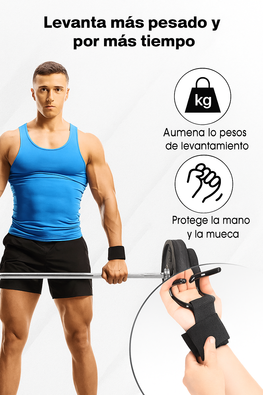 OFERTA 2 X 1  Ganchos de Levantamiento de Pesas
