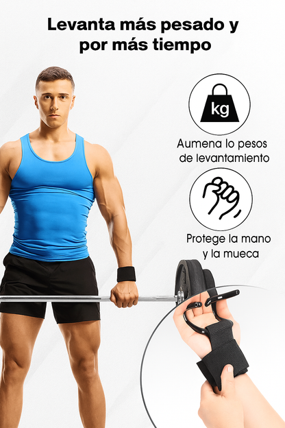 OFERTA 2 X 1  Ganchos de Levantamiento de Pesas