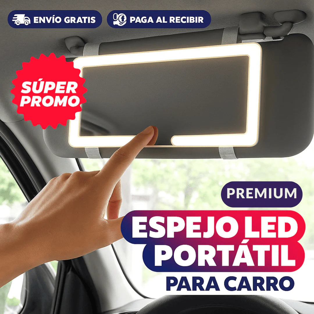 Espejo LED para Auto: Ilumina tu belleza donde vayas 🚗✨